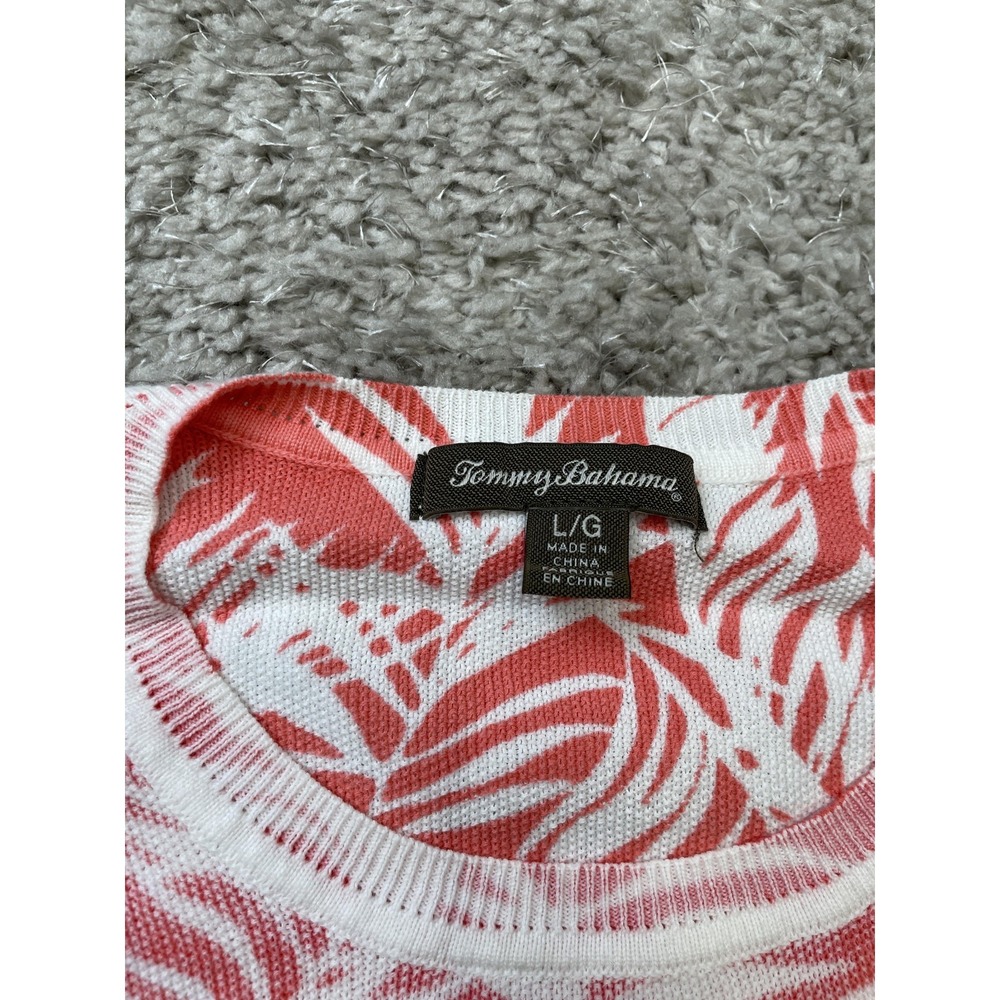 Tommy Bahama Sweater Womens Large Floral Pullover Crewneck Lightweight Casual - Picture 4 of 8